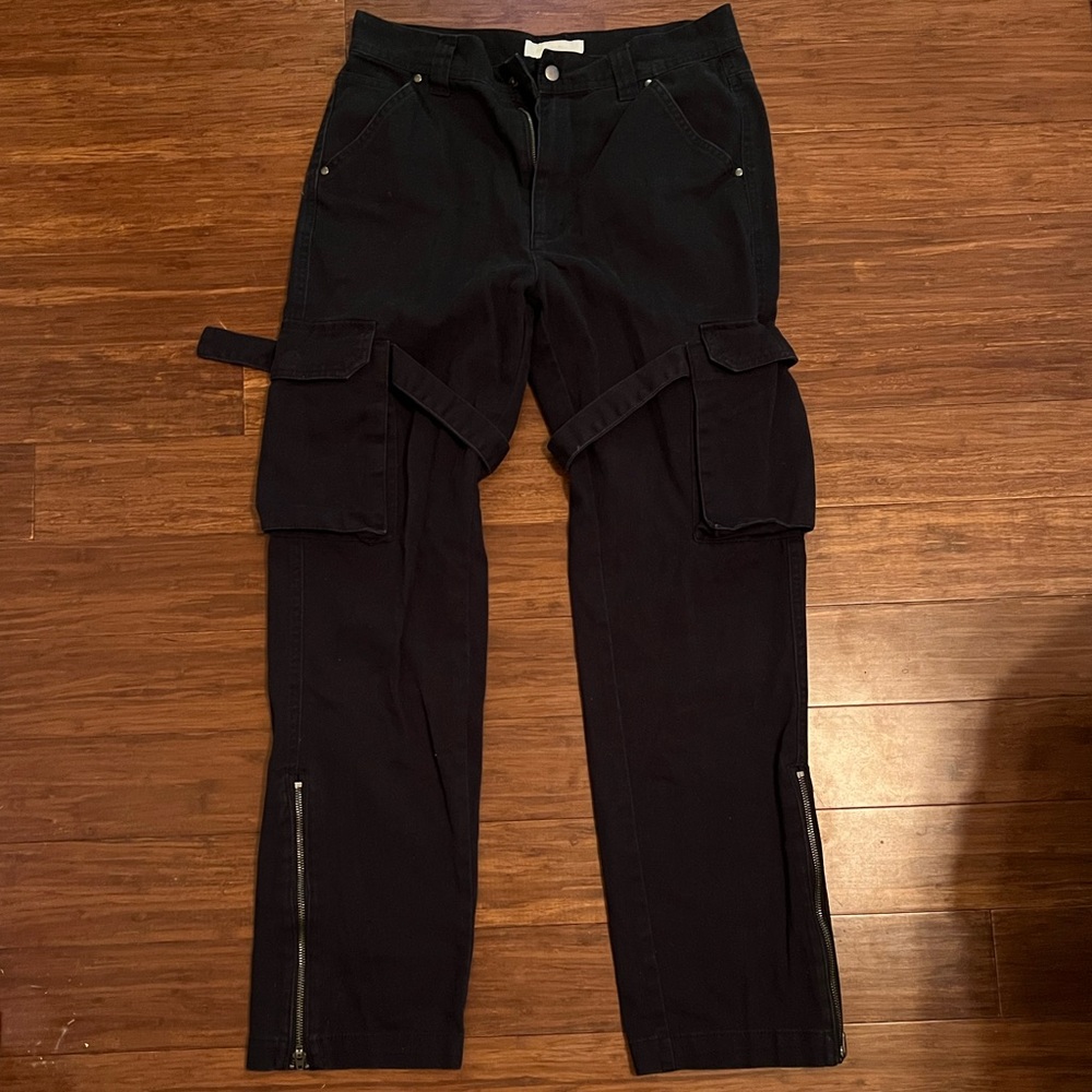 URBAN OUTFITTERS high rise utility pants with straps